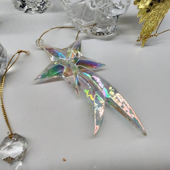 Acrylic Angel Lot Metal Wings Hanging Ornaments With Gold Accents Christmas - Picture 4 of 8